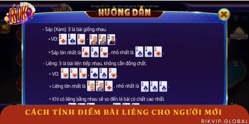 Tường tận cách tính điểm bài Liêng 